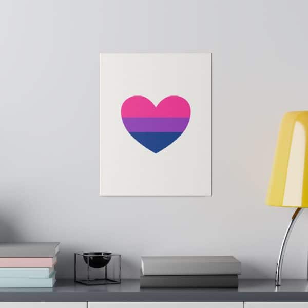 Bisexual Heart Matte Canvas, Stretched, 0.75" - Image 48