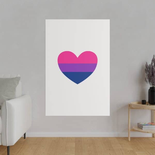 Bisexual Heart Matte Canvas, Stretched, 0.75" - Image 79
