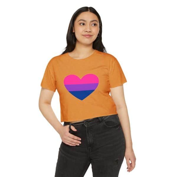 Bisexual Heart Women's Festival Crop Top - Image 8