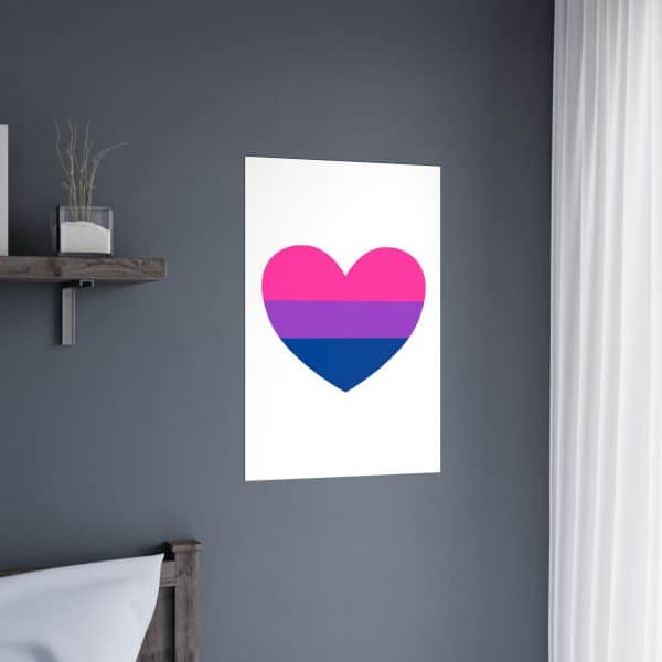 Bisexual Heart Matte Posters - Image 17