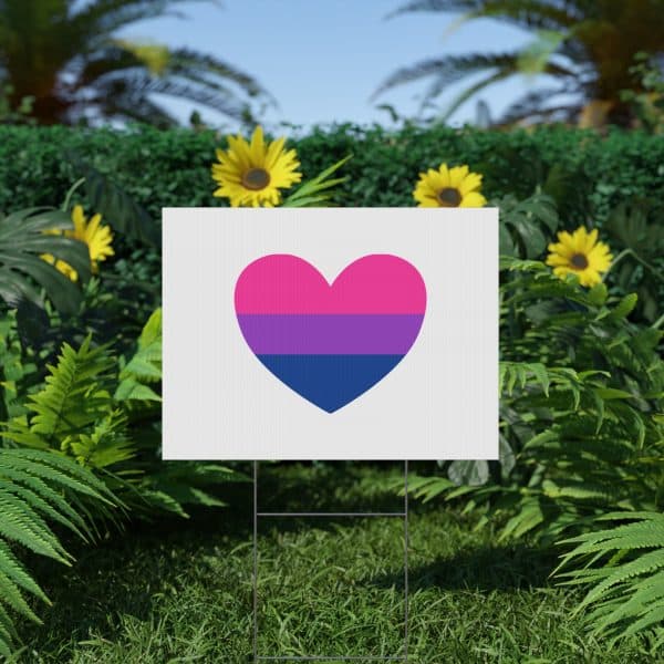 Bisexual Heart Plastic Yard Sign - Image 12