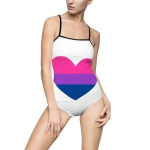 Bisexual Heart Women's One-piece Swimsuit (AOP)