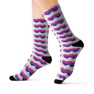 Bisexual Heart Sublimation Socks