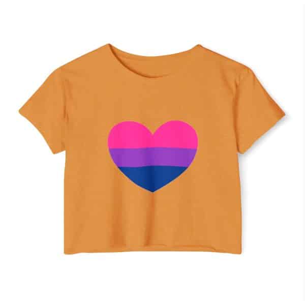 Bisexual Heart Women's Festival Crop Top - Image 6