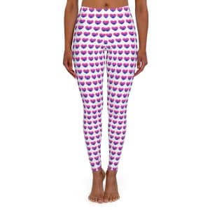 Bisexual Heart Women's Casual Spandex Leggings (AOP)