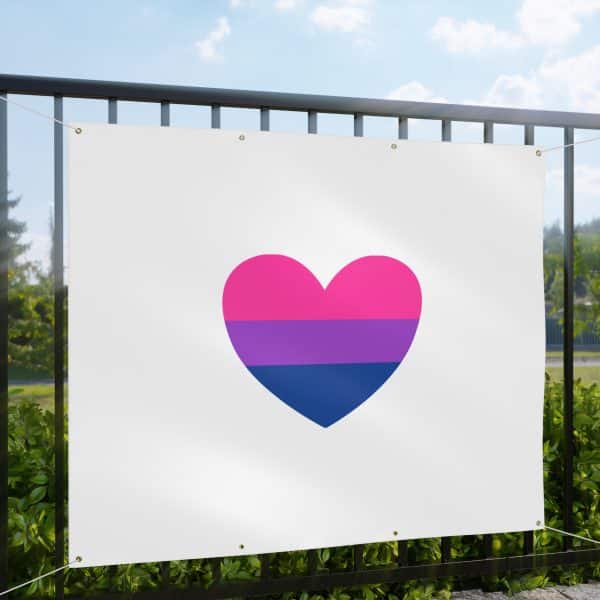 Bisexual Heart Matte Banner - Image 14