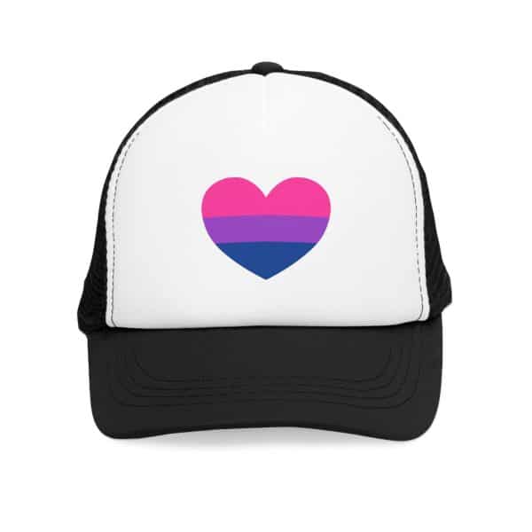 Bisexual Heart Mesh Cap