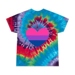 Bisexual Heart Tie-Dye Tee, Spiral