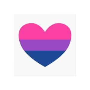 Bisexual Heart Square Magnet