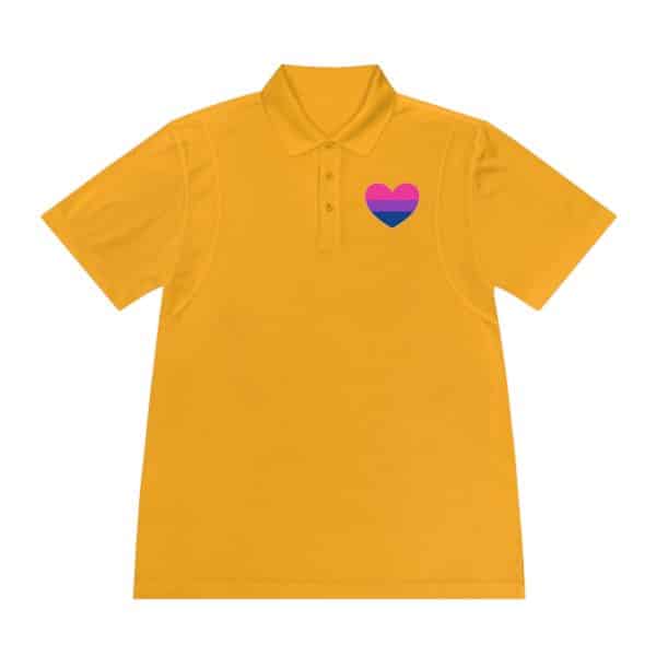 Bisexual Heart Men's Sport Polo Shirt - Image 10