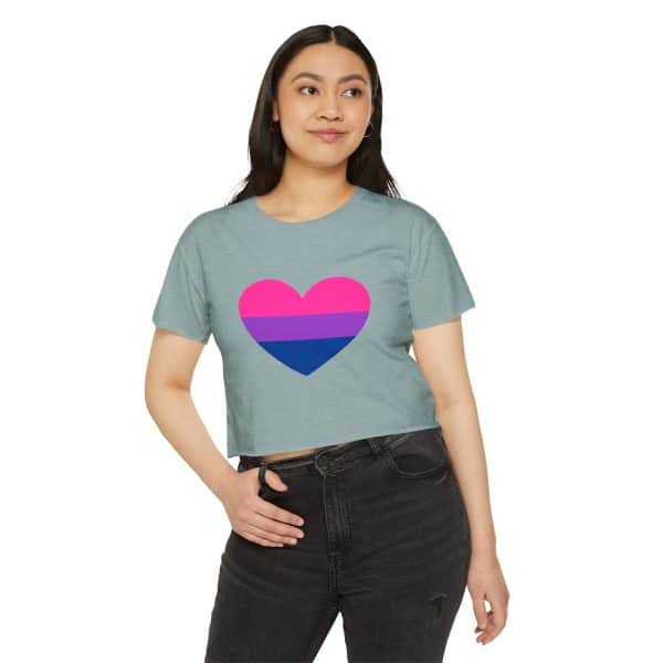 Bisexual Heart Women's Festival Crop Top - Image 18