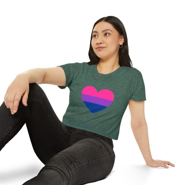 Bisexual Heart Women's Festival Crop Top - Image 25