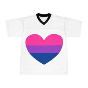 Bisexual Heart Unisex Football Jersey (AOP)