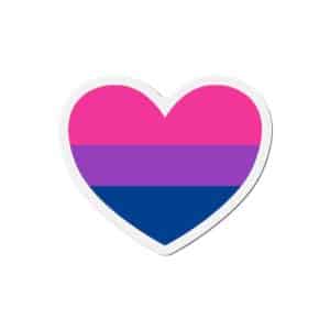 Bisexual Heart Die-Cut Magnets