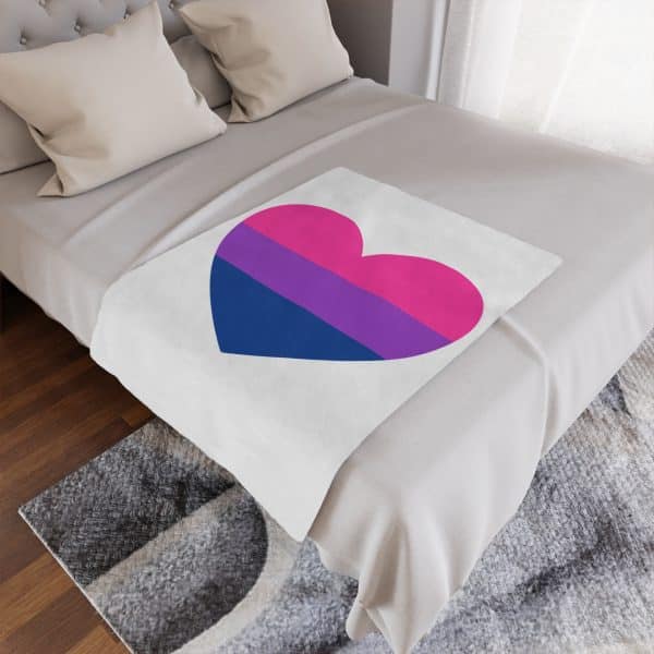 Bisexual Heart Microfiber Blanket - Image 5