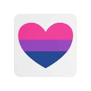 Bisexual Heart Coasters (50, 100 pcs)