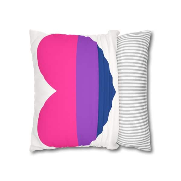 Bisexual Heart Faux Suede Square Pillowcase - Image 11