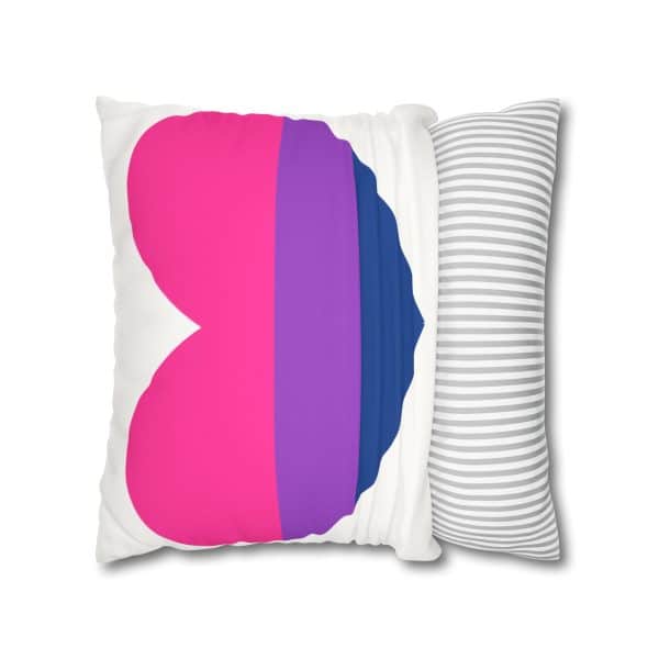 Bisexual Heart Faux Suede Square Pillowcase - Image 16