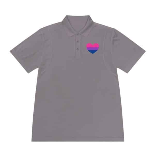 Bisexual Heart Men's Sport Polo Shirt - Image 16