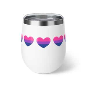 Bisexual Heart Copper Vacuum Insulated Cup, 12oz