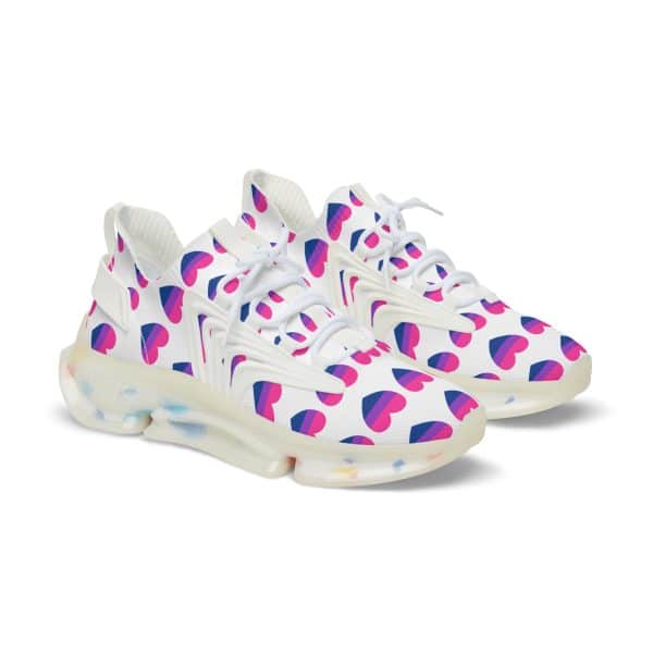 Bisexual Heart Men's Mesh Sneakers - Image 11