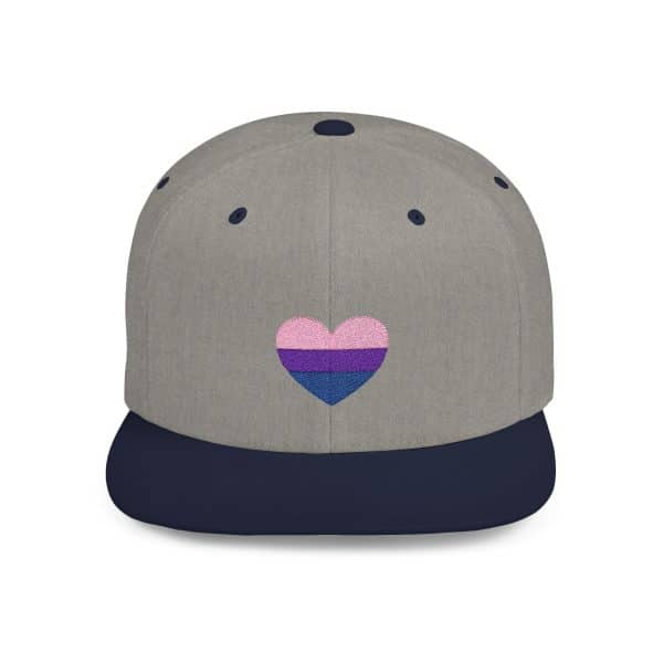 Bisexual Heart Flat Bill Snapback - Image 11