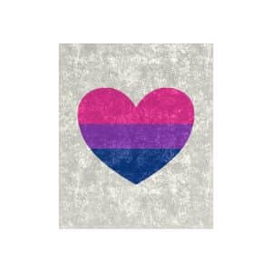 Bisexual Heart Crushed Velvet Blanket