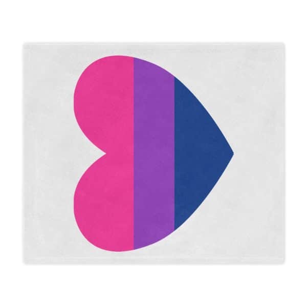 Bisexual Heart Microfiber Blanket - Image 7