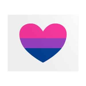 Bisexual Heart Unframed Posters