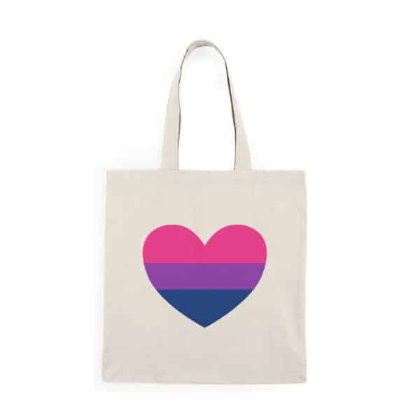 Bisexual Heart Natural Tote Bag - Image 2