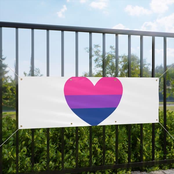 Bisexual Heart Matte Banner - Image 8