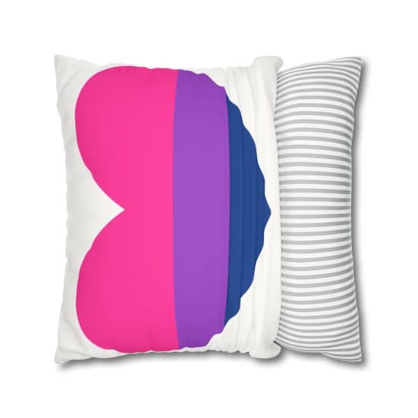 Bisexual Heart Faux Suede Square Pillowcase - Image 25
