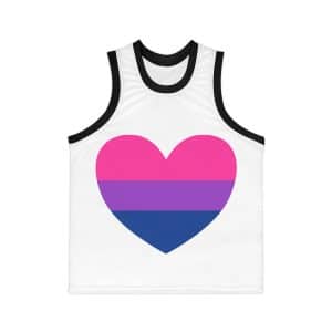 Bisexual Heart Unisex Basketball Jersey (AOP)