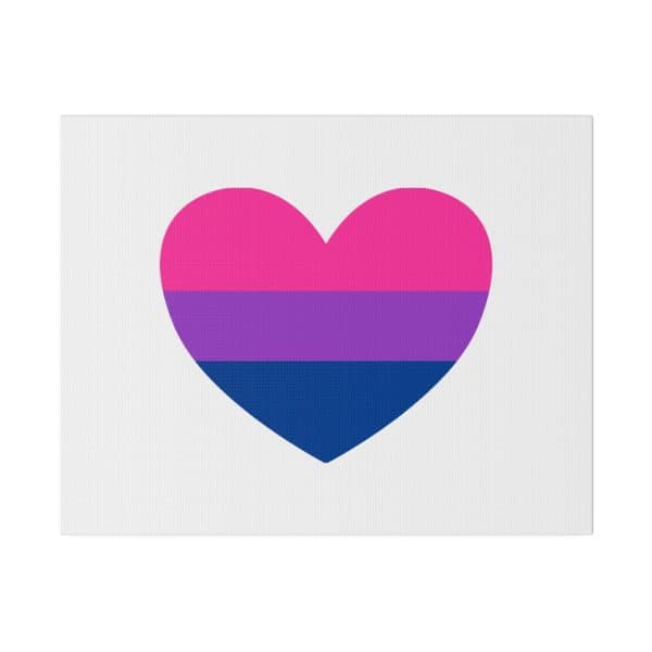 Bisexual Heart Matte Canvas, Stretched, 0.75" - Image 5