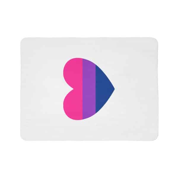 Bisexual Heart Fleece Sherpa Blanket - Image 2