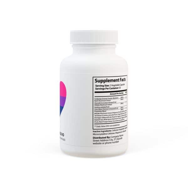 Bisexual Heart Mushroom Blend Supplement (60 Capsules) - Image 3