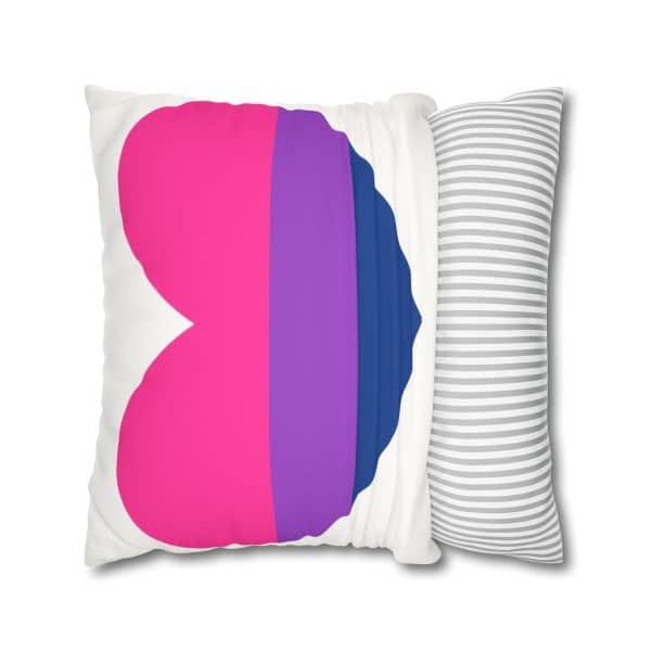 Bisexual Heart Faux Suede Square Pillowcase - Image 23