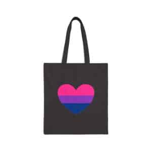 Bisexual Heart Cotton Canvas Tote Bag