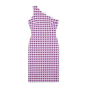 Bisexual Heart Shoulder Dress (AOP)