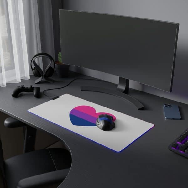 Bisexual Heart LED Gaming Mouse Pad - Image 6