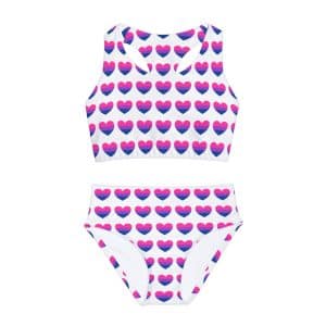 Bisexual Heart Girls Two Piece Swimsuit (AOP)