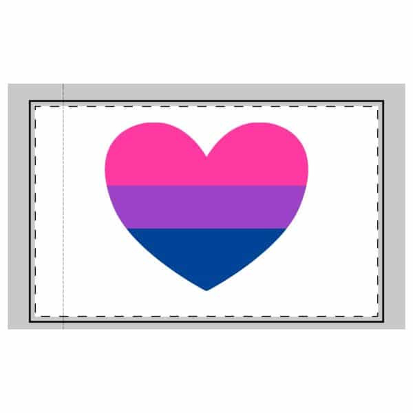 Bisexual Heart Microfiber Pillowcase