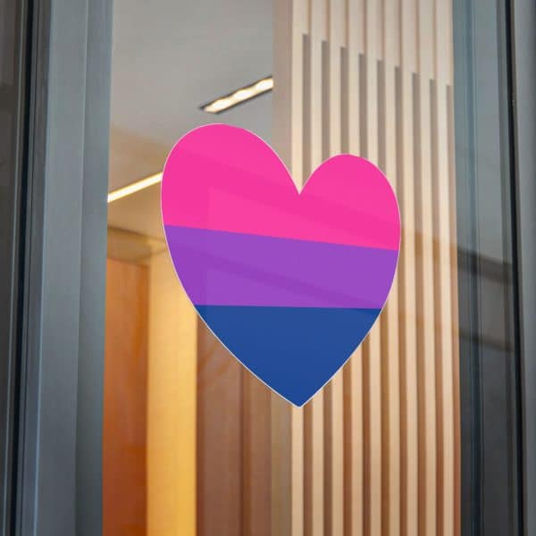 Bisexual Heart Die-Cut Stickers, (DTF) - Image 48