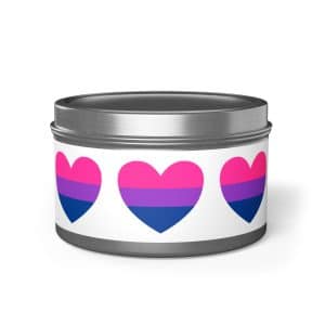 Bisexual Heart Tin Candles