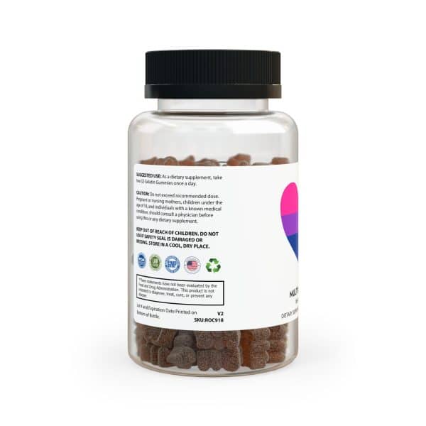 Bisexual Heart Multivitamin Gummies for Adults (60 Gummies) - Image 3
