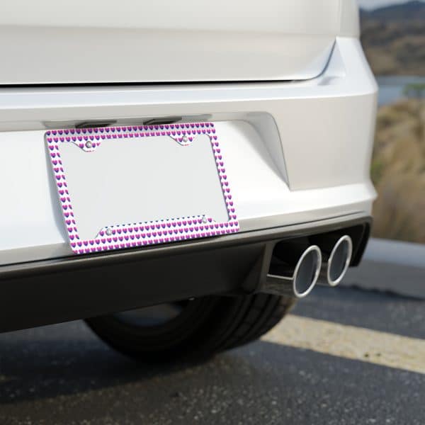 Bisexual Heart Metal License Plate Frame - Image 3