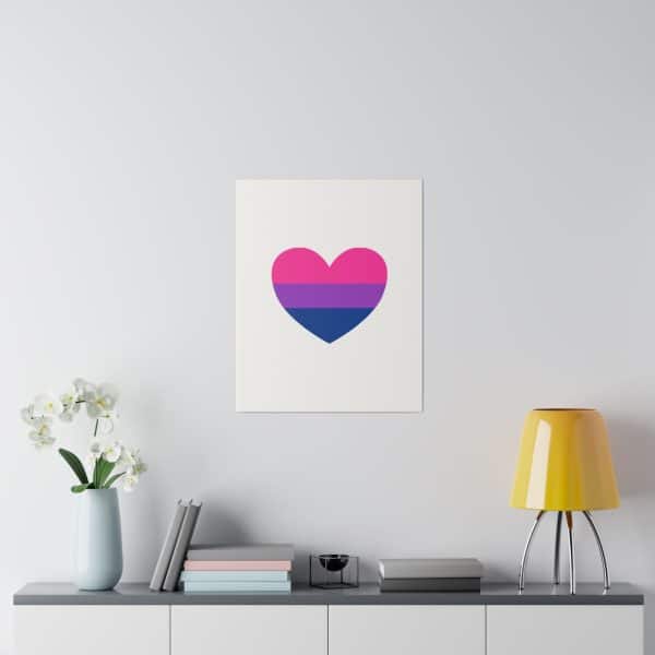 Bisexual Heart Matte Canvas, Stretched, 0.75" - Image 56