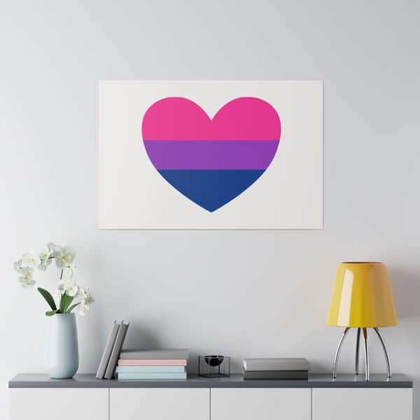 Bisexual Heart Matte Canvas, Stretched, 0.75" - Image 24