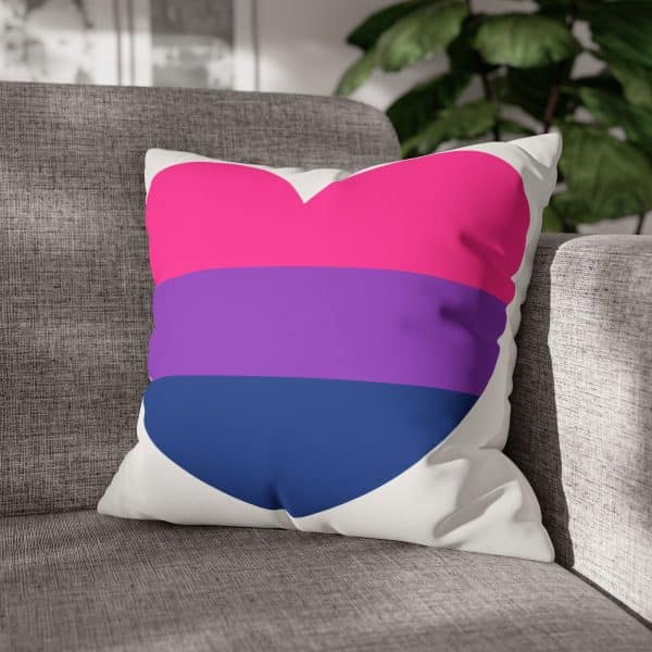 Bisexual Heart Faux Suede Square Pillowcase - Image 20