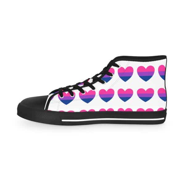 Bisexual Heart Men's High Top Sneakers - Image 5